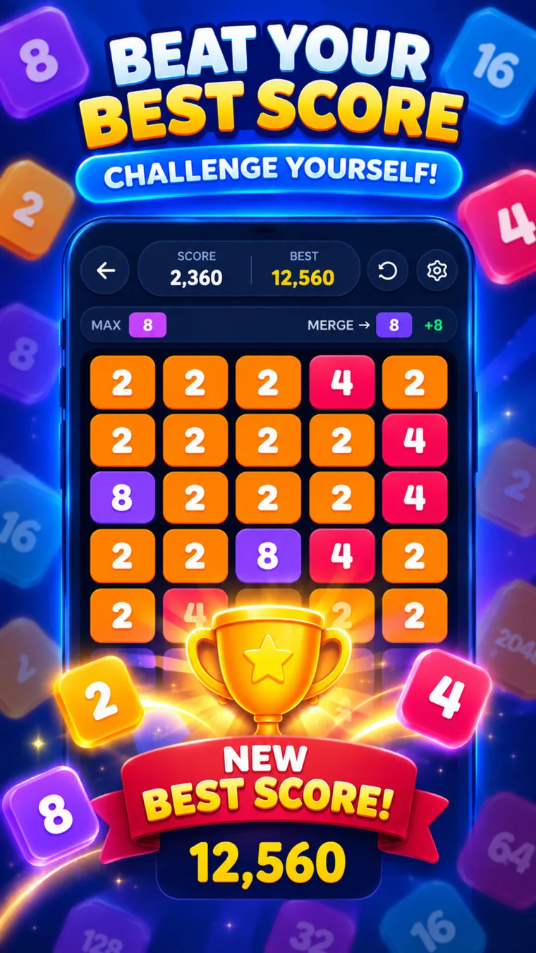 Chain Merge Classic new best score screen